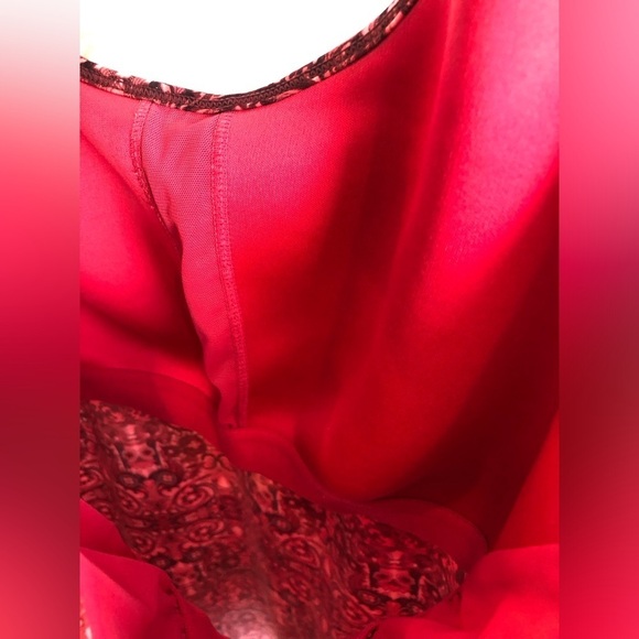 Athleta Tank Top Size Small Tall Paisley Damask Fuse Racerback Tank Built In Bra - Picture 9 of 11